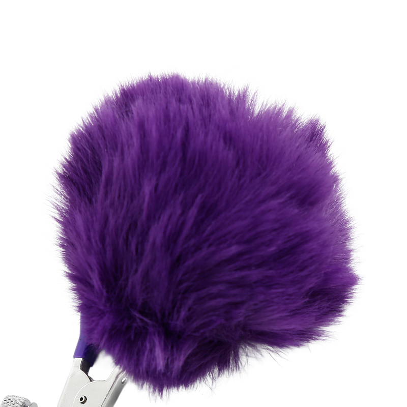 Smart Moves - Pinces à seins avec pompons duveteux - Violet - Laced-up.nl