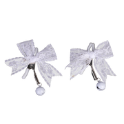 Smart Moves - Nipple Clamps with Lace Bow and Bells - Silver/White-Laced-up.nl