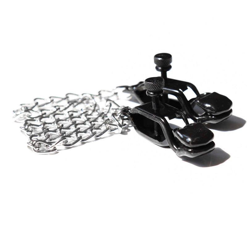 Smart Moves - Nipple Clamps with Adjustable Screw and Chain - Black-Laced-up.nl
