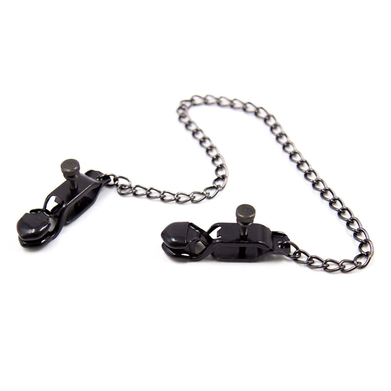 Smart Moves - Nipple Clamps with Adjustable Screw and Chain - Black-Laced-up.nl