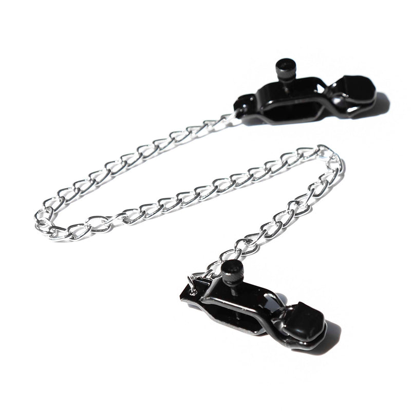 Smart Moves - Nipple Clamps and Labia Clamps on a Chain - Adjustable - Silver-Laced-up.nl