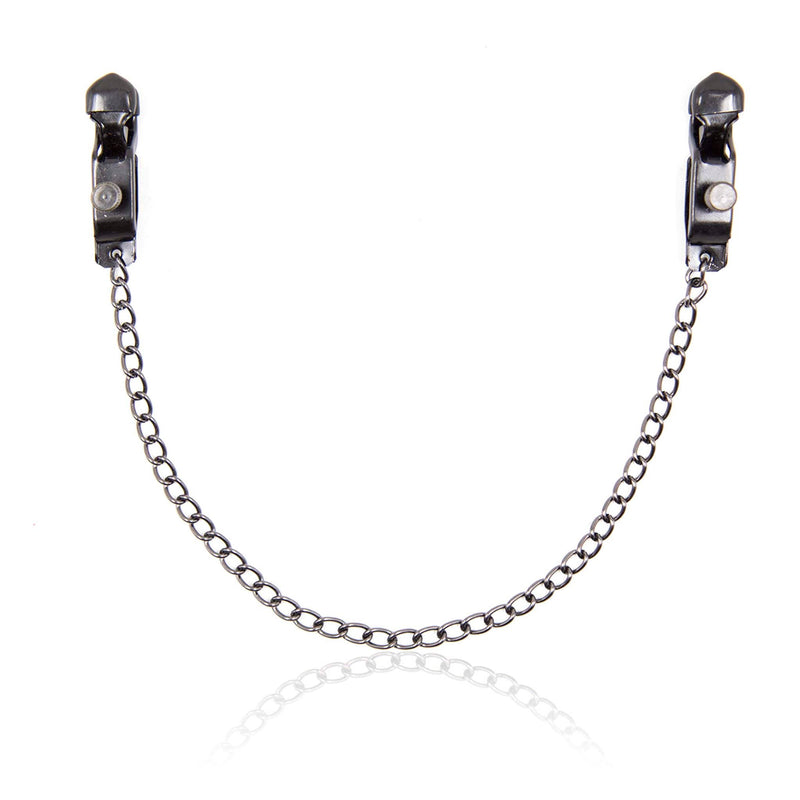 Smart Moves - Nipple Clamps with Adjustable Screw and Chain - Black-Laced-up.nl