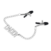 Smart Moves - Tepelklemmen met hanger in de vorm van het woord DADDY-Erotiekvoordeel.nl