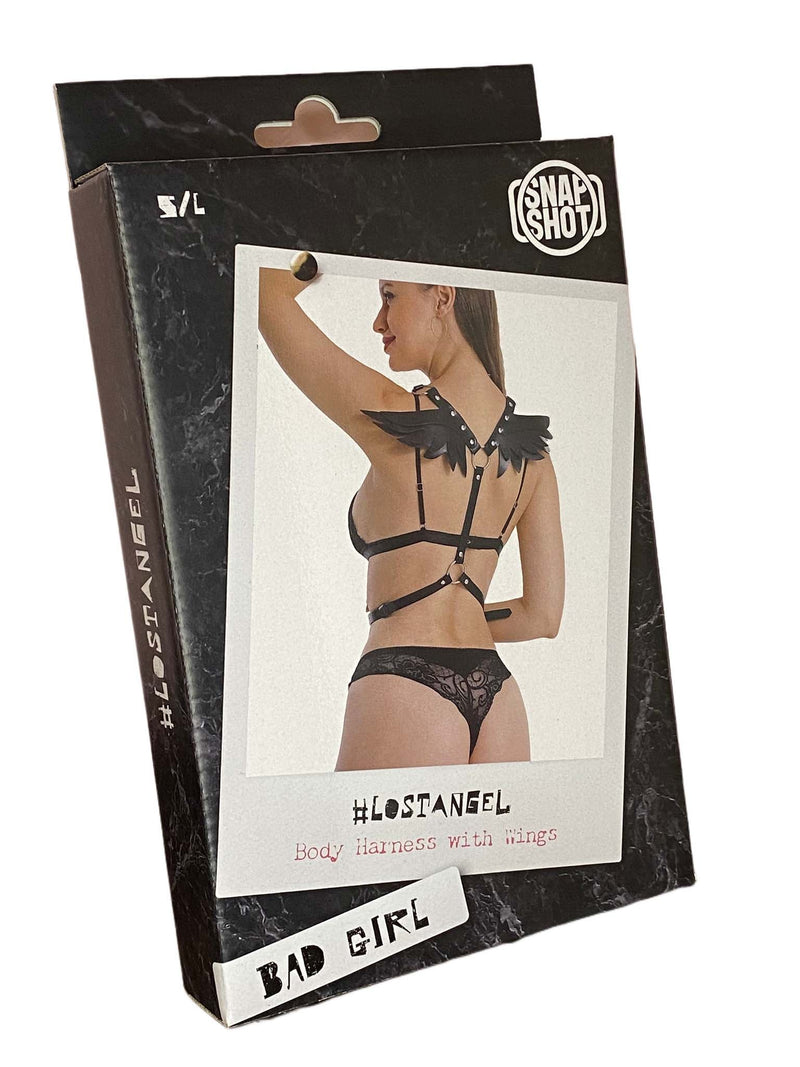 Snapshot Bad Girl - #lostangel - Body Harness with Wings - One Size - Black-Laced-up.nl