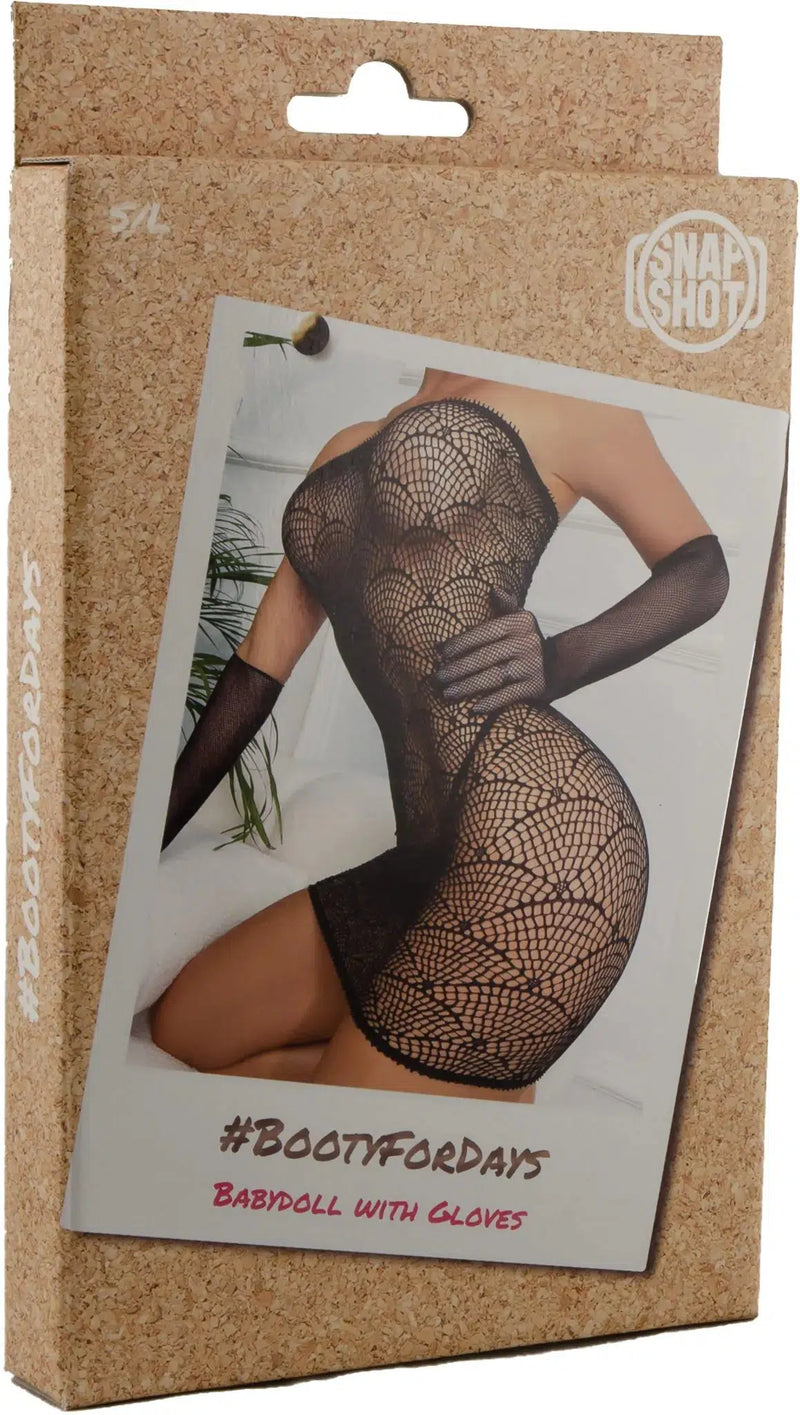 Snapshot - #bootyfordays - Mini Jurkje met Handschoenen - One Size - Zwart-laced-up.nl