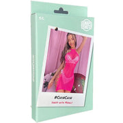 Snapshot - #chinchin - Kanten Mini Jurkje met Parels - One Size - Roze-Laced-up.nl