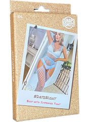 Snapshot - #datenight - Fishnet Bodysuit with Suspender Panty Set - One Size - Blue-Laced-up.nl