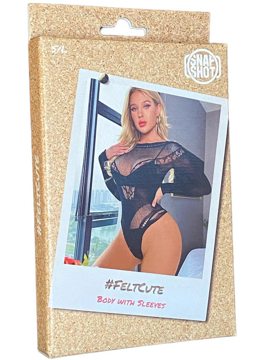 Snapshot - #feltcute - Visnet Body met Lange Mouwen - One Size - Zwart-Laced-up.nl