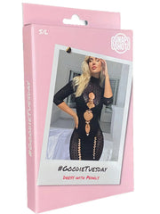 Snapshot - #goodietuesday - Mini Jurk met Parels - One Size - Zwart-Laced-up.nl