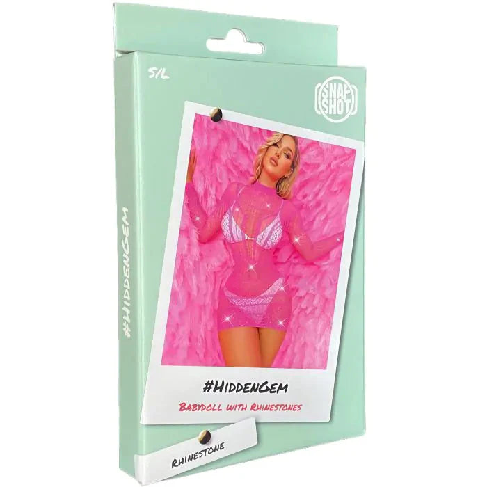 Snapshot - #hiddengem - Mini Jurkje met Strass steentjes - One Size - Roze-Laced-up.nl