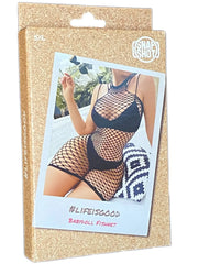 Snapshot - #lifeisgood - Mini Jurk Visnet - One Size - Zwart-Laced-up.nl