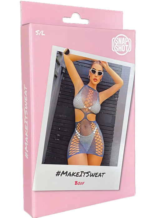 Snapshot - #makeitsweat - Visnet Mini Jurkje - One Size - Blauwgrijs-Laced-up.nl