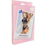 Snapshot - #nudytuesday - Visnet Top & Jarretel Panty - One Size - Zwart-Erotiekvoordeel.nl