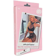 Snapshot - # picoftheday - Fishnet Skirt, Top, and Gloves with Rhinestones - One Size - Black-Laced-up.nl