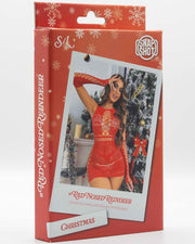 Snapshot - #rednosedreindeer - Sexy Weihnachtskleid aus Netzstoff - Einheitsgröße - Rot - Erotikvorteil.nl