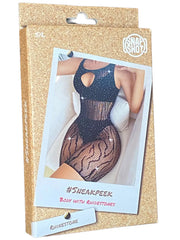 Snapshot - #sneakpeek - Mini Jurk met Strass Steentjes - One Size - Zwart-Laced-up.nl