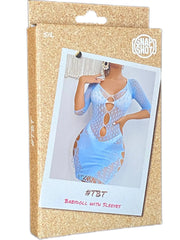 Snapshot - #tbt - Gepunktetes Netz-Minikleid - Einheitsgröße - Hellblau - Laced-up.nl