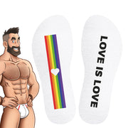 SneakXX - Sneaker Sokken LOVE IS LOVE - Wit-Erotiekvoordeel.nl