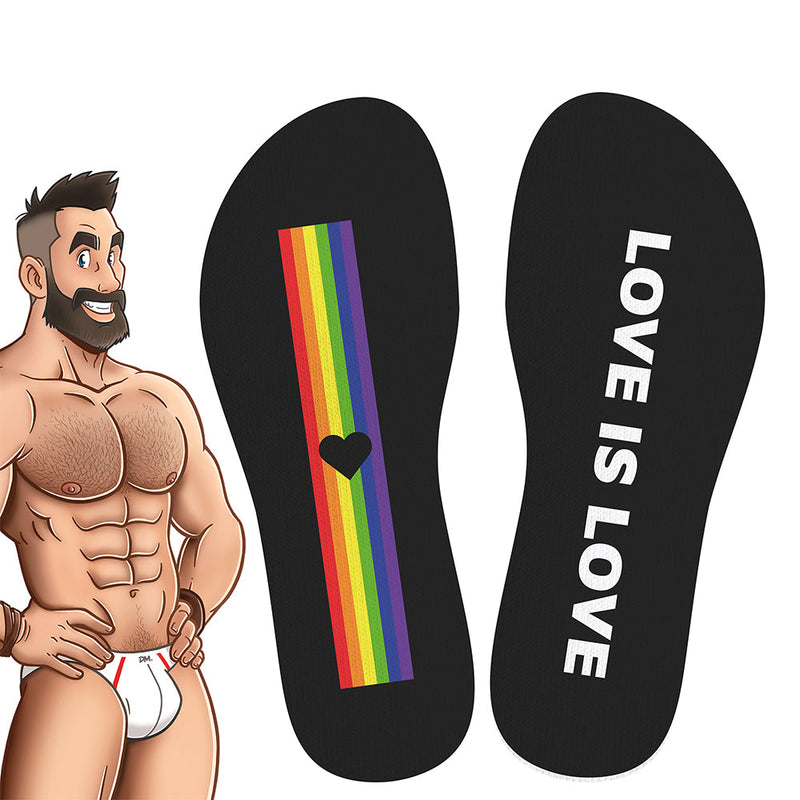 SneakXX - Sneaker Sokken LOVE IS LOVE - Zwart-Erotiekvoordeel.nl