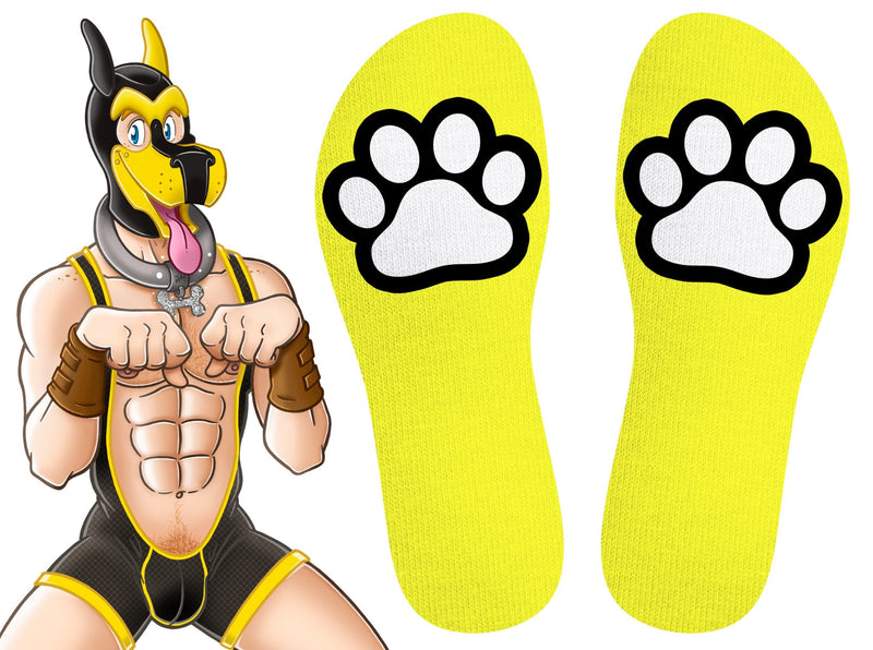 SneakXX - Sneaker Sokken PAW - Neon Geel-Laced-up.nl