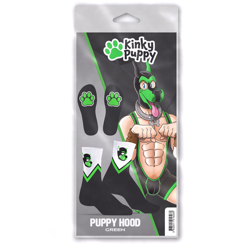 SneakXX - Sneaker Sokken PUPPY HOOD - Zwart/Groen/Wit-Erotiekvoordeel.nl