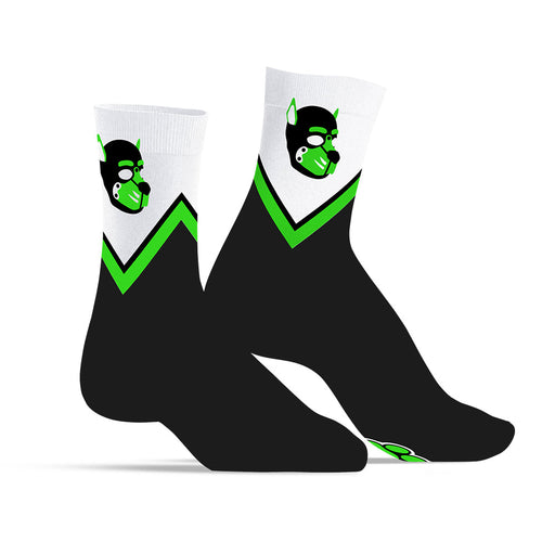 SneakXX - Sneaker Socks PUPPY HOOD - Black/Green/White-Laced-up.nl
