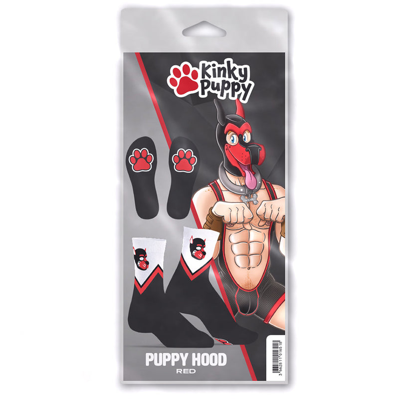 SneakXX - Sneaker Sokken PUPPY HOOD - Zwart/Rood/Wit-Erotiekvoordeel.nl