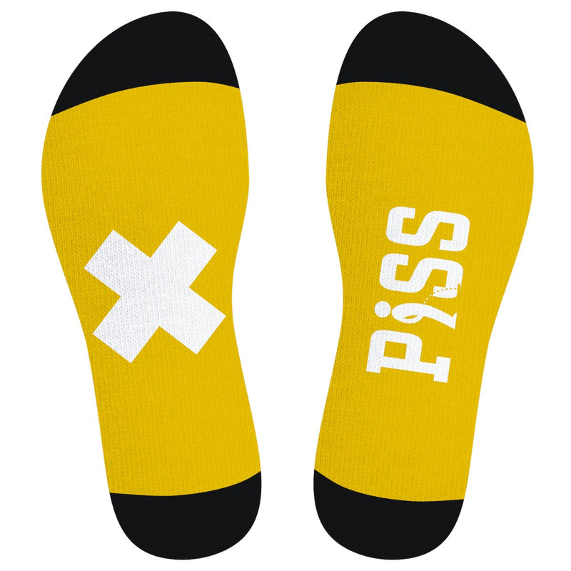 SneakXX - Voetbal Sokken PISS - Geel-Laced-up.nl