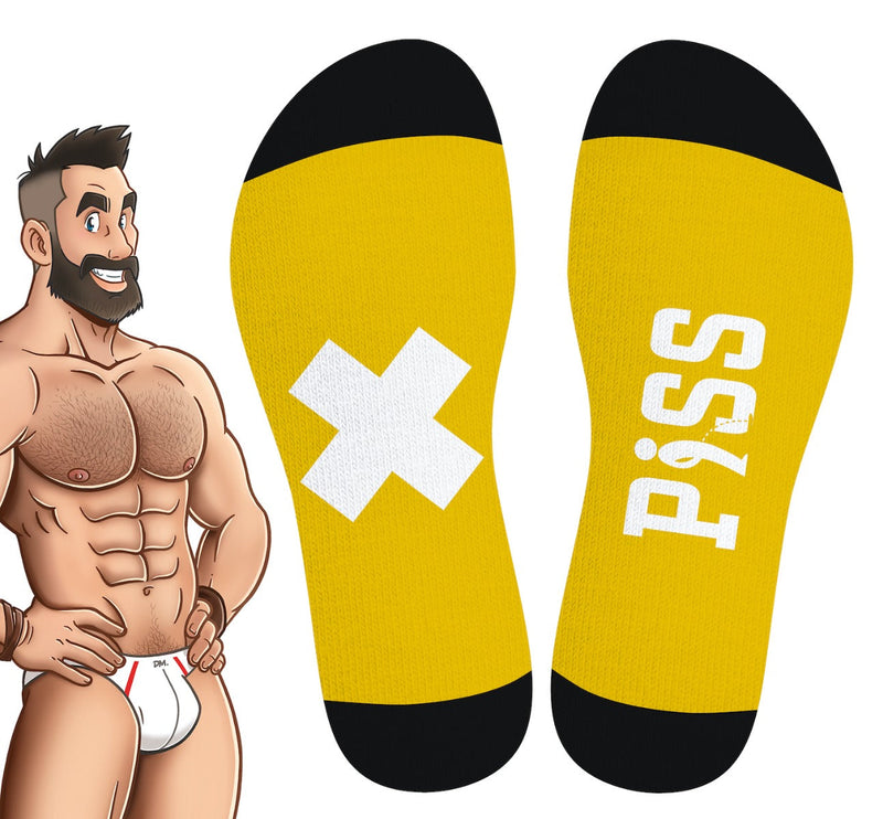 SneakXX - Voetbal Sokken PISS - Geel-Laced-up.nl