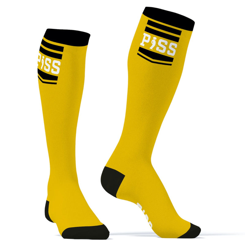 SneakXX - Voetbal Sokken PISS - Geel-Laced-up.nl