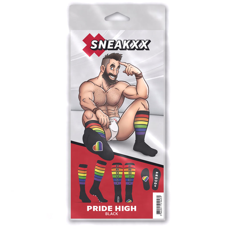 SneakXX - Chaussettes de football PRIDE - Noir - Laced-up.nl