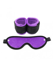 Rimba - Soft Bondage Boeien Met Masker - Zwart/Paars-Laced-up.nl