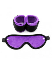 Rimba - Soft Bondage Boeien Met Masker - Zwart/Paars-Laced-up.nl