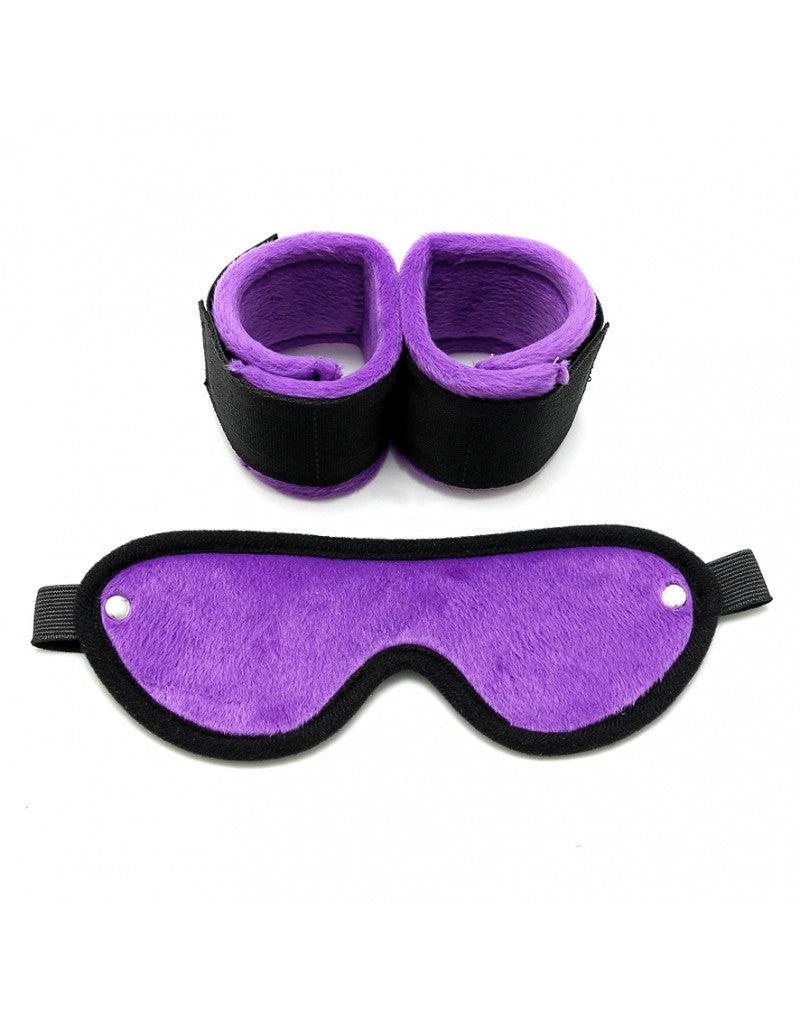 Rimba - Soft Bondage Boeien Met Masker - Zwart/Paars-Laced-up.nl