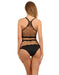 Soisbelle Paris - High Waist Visnet Slipje en Bralette Top - One Size - Zwart-Laced-up.nl