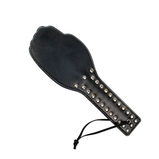 Leren Spanking Plak - Studded Hand - Zwart-Laced-up.nl
