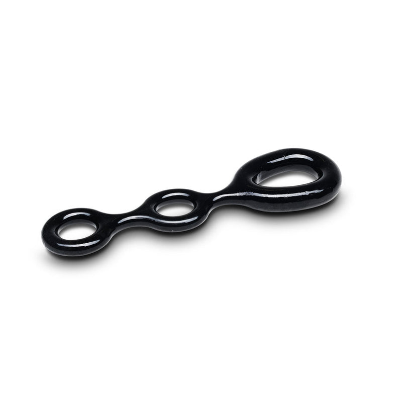 Sport Fucker - 3 Way - Cockring, Ballstretcher en Ass Lock - Zwart-Laced-up.nl