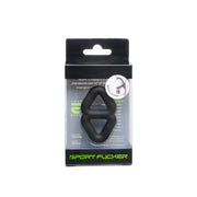 Sport Fucker - Binder Ring - Siliconen Dubbele Cockring - Zwart-Erotiekvoordeel.nl