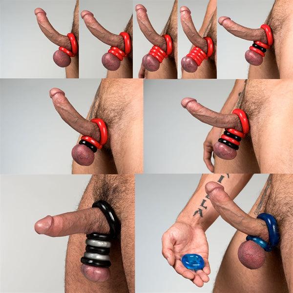 Sport Fucker - Boner Expansion Pack - Rekbare Cockringen - Rood-Laced-up.nl