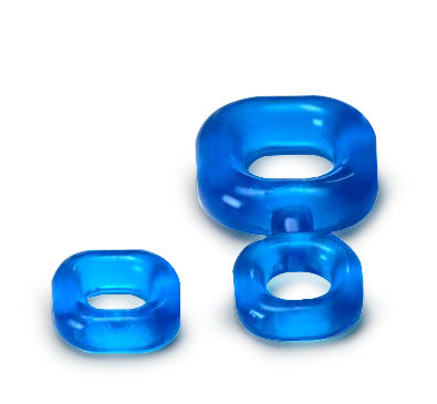 Sport Fucker - Boner Kit - Cockring En Ballstretcher - IJsblauw-Erotiekvoordeel.nl