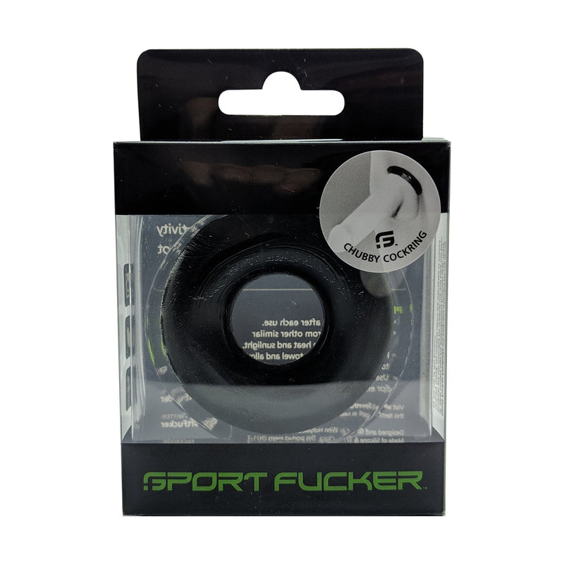 Sport Fucker - Chubby Rubber Cockring - Zwart-Laced-up.nl