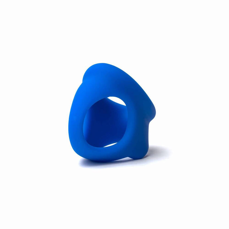 Sport Fucker - Cock Chute - Rekbare Cockring en Ballenspreider - Liquid Siliconen - Blauw-Laced-up.nl