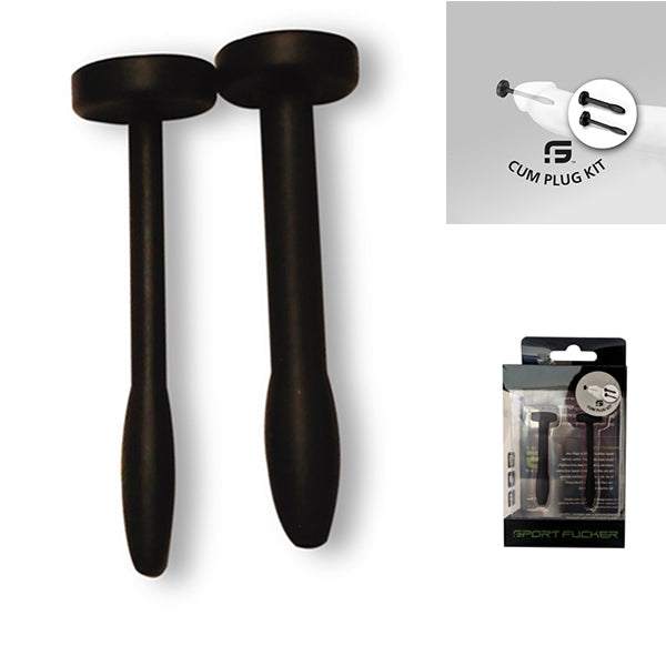 Sport Fucker - Cum Plug Kit - Spermstoppers - Siliconen - Zwart-Erotiekvoordeel.nl