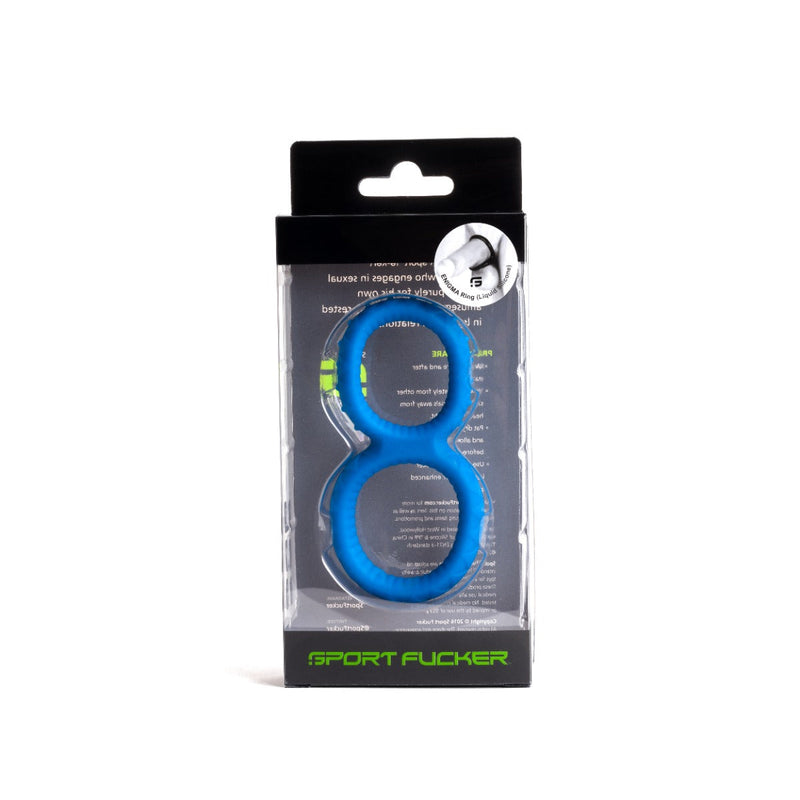 Sport Fucker - Enigma Ring - Siliconen Cockring - Blauw-Erotiekvoordeel.nl