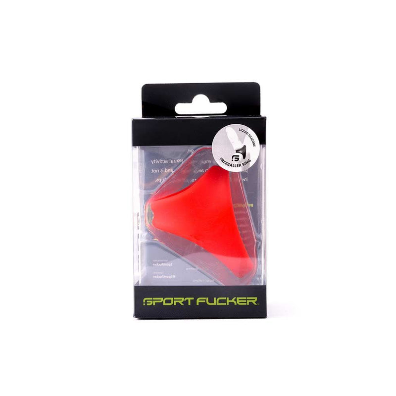 Sport Fucker - Freeballer - Cockring En Ballstretcher - Liquid Siliconen - Rood-Erotiekvoordeel.nl