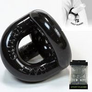 Sport Fucker - Anneau pénien Half Guard - Silicone/TPR - Noir - Laced-up.nl