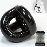 Sport Fucker - Anneau pénien Half Guard - Silicone/TPR - Noir - Laced-up.nl