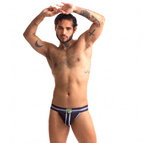 Sport Fucker Jersey - Jockstrap - Zwart/Neon-Laced-up.nl