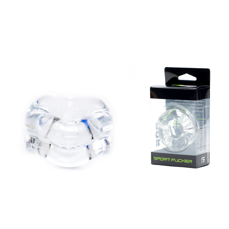 Sport Fucker - Revolution Ring - Rekbare Ball Stretcher - Transparant-Erotiekvoordeel.nl