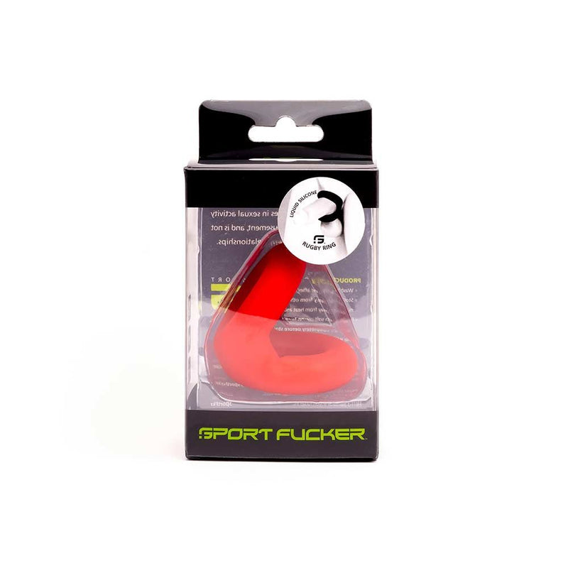 Sport Fucker - Rugby Ring - Rekbare Cockring - Rood-Laced-up.nl